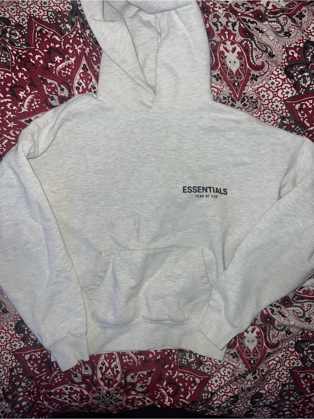 Essentials Light Heather Gray Crewneck Hoodie